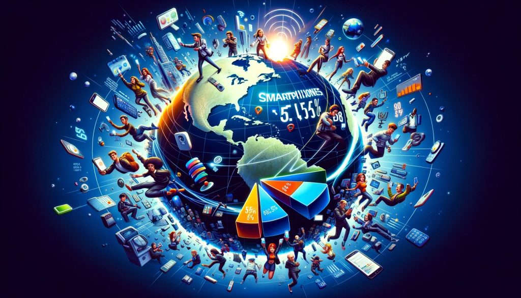 Smartphones Account For 5645 Of The Market Share Globally